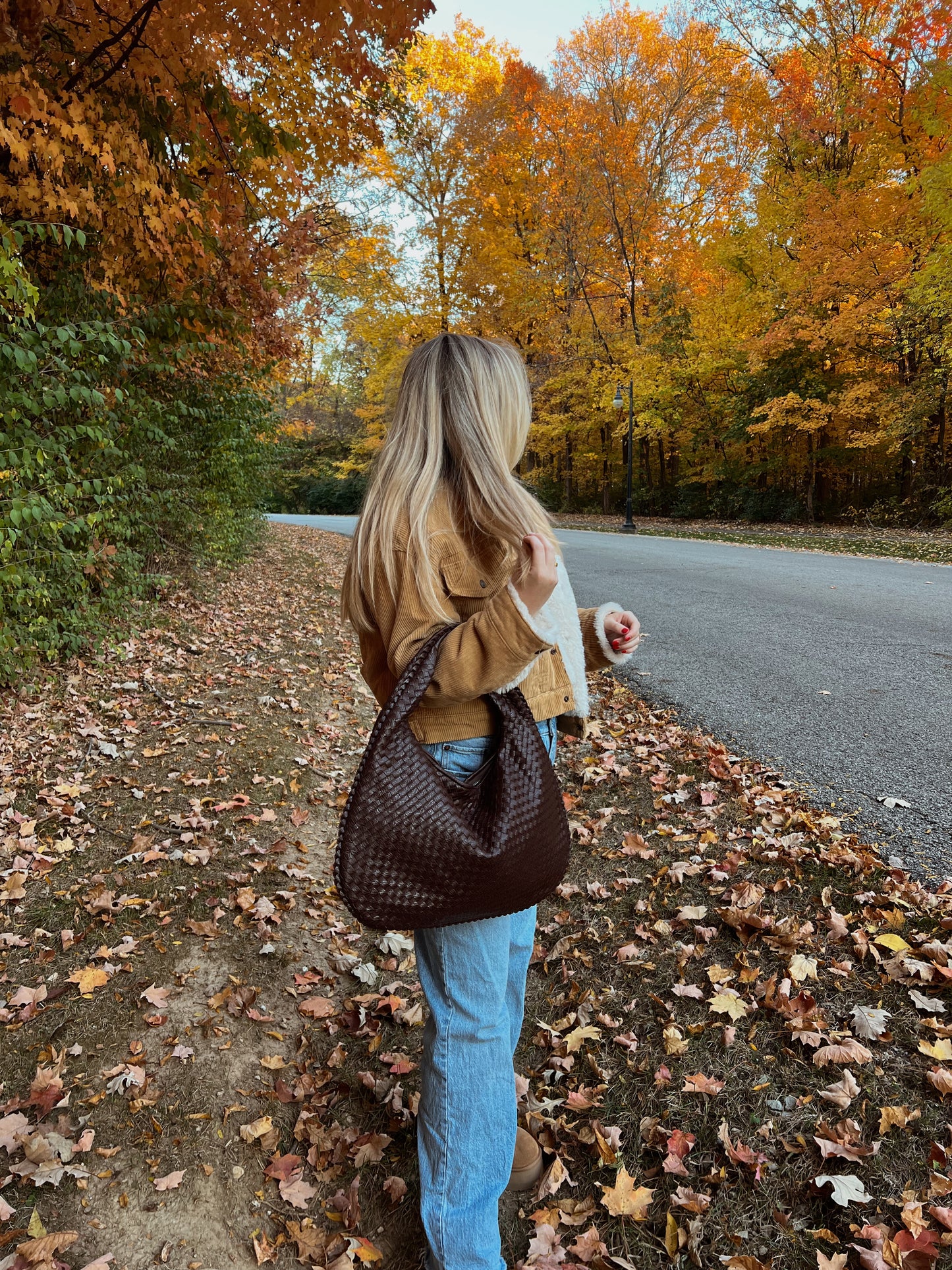 Jackie Woven Leather Bag